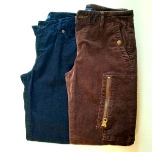 Ralph Lauren Girls (Kids) 2 Corduroy Pant in color Black & Brown, Size 16